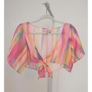 Beach Bunny-Small Mae Tie Front Top